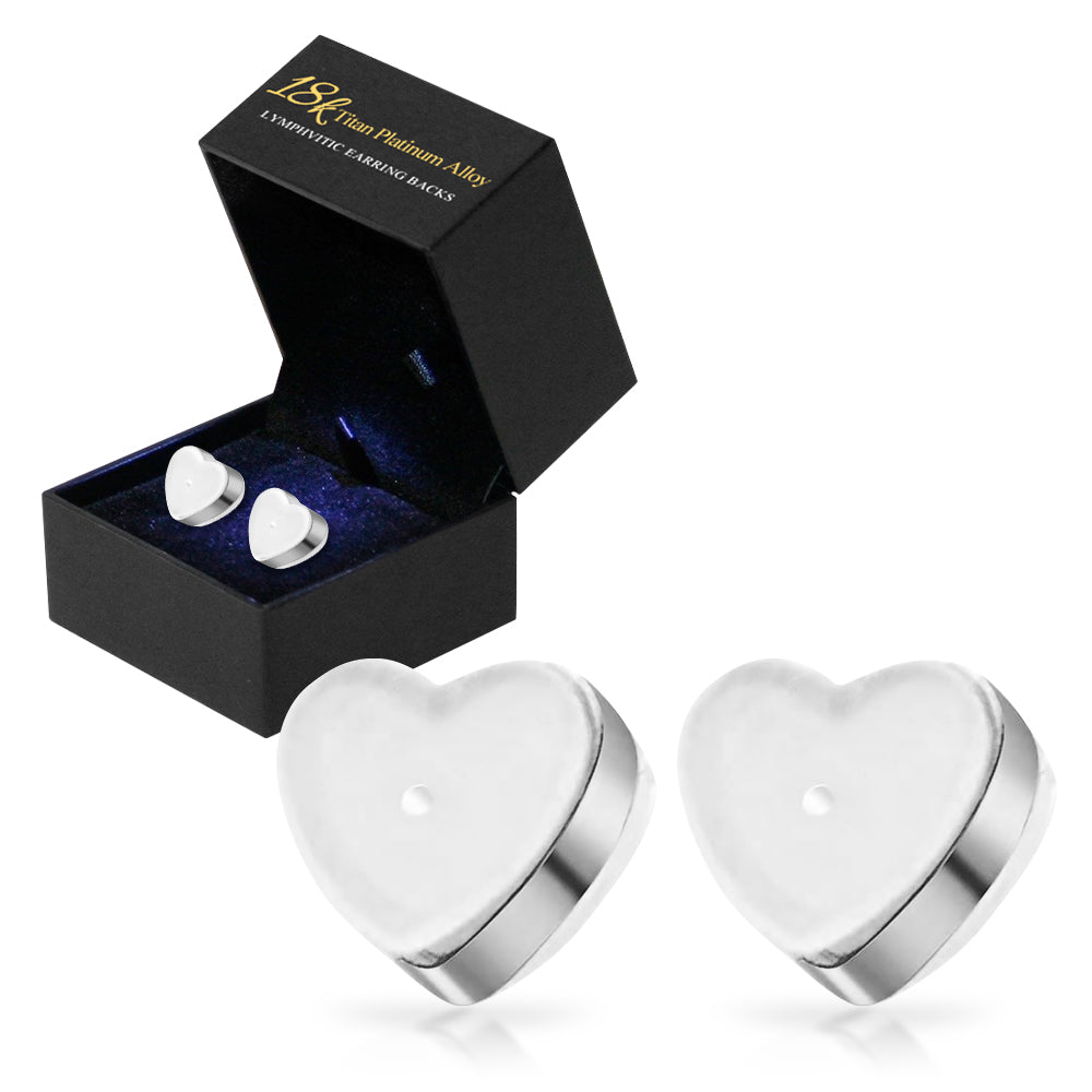Eilisra 18K Titan Platinum Alloy Lymphvitic Earring Backs