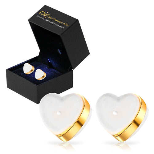 Eilisra 18K Titan Platinum Alloy Lymphvitic Earring Backs