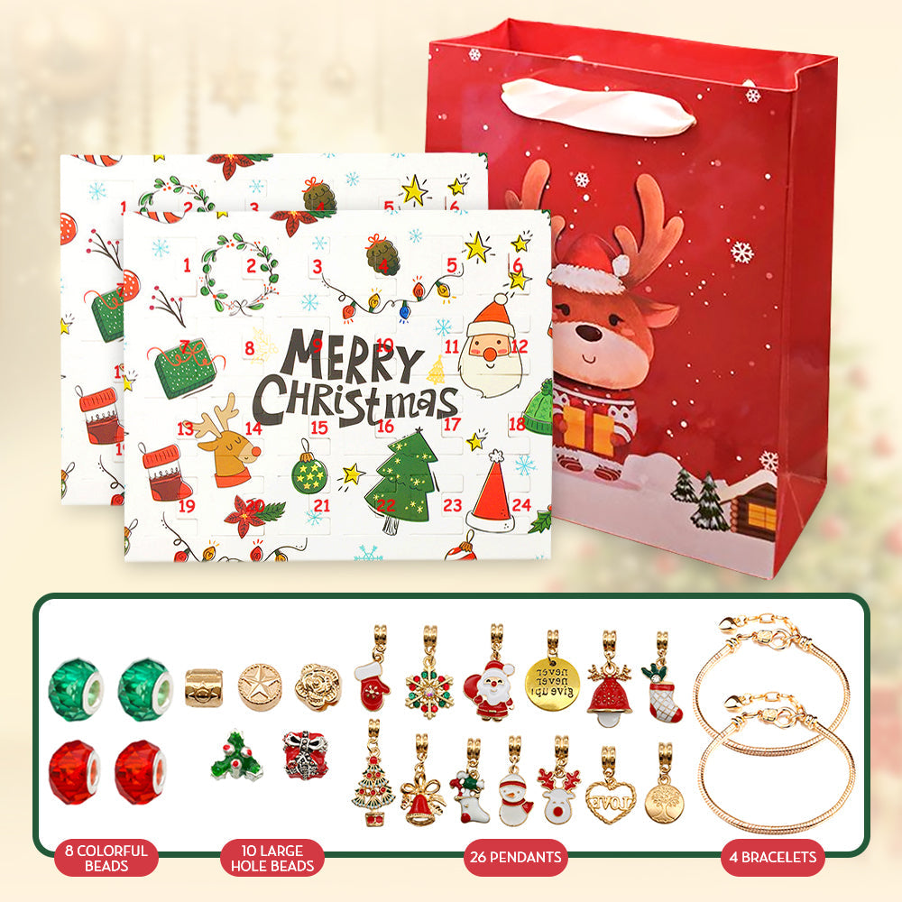 Golden Christmas Advent Calendars Bracelet