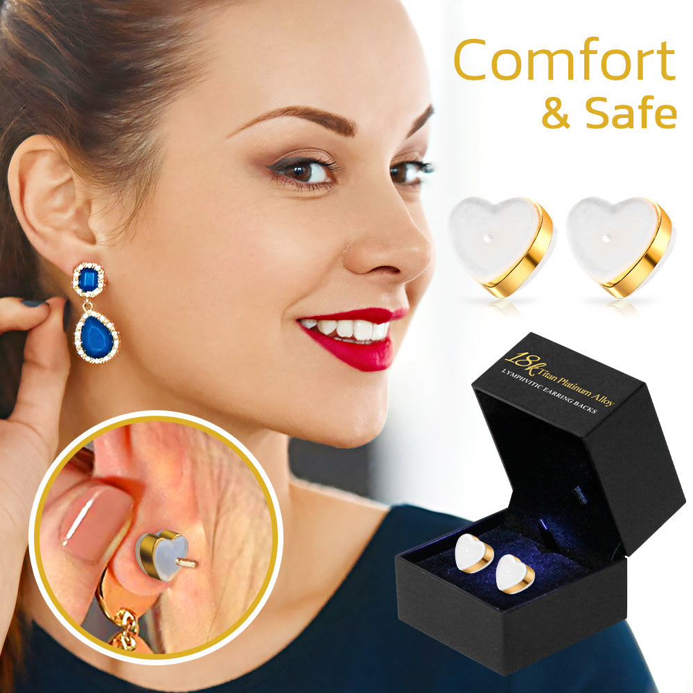 Eilisra 18K Titan Platinum Alloy Lymphvitic Earring Backs