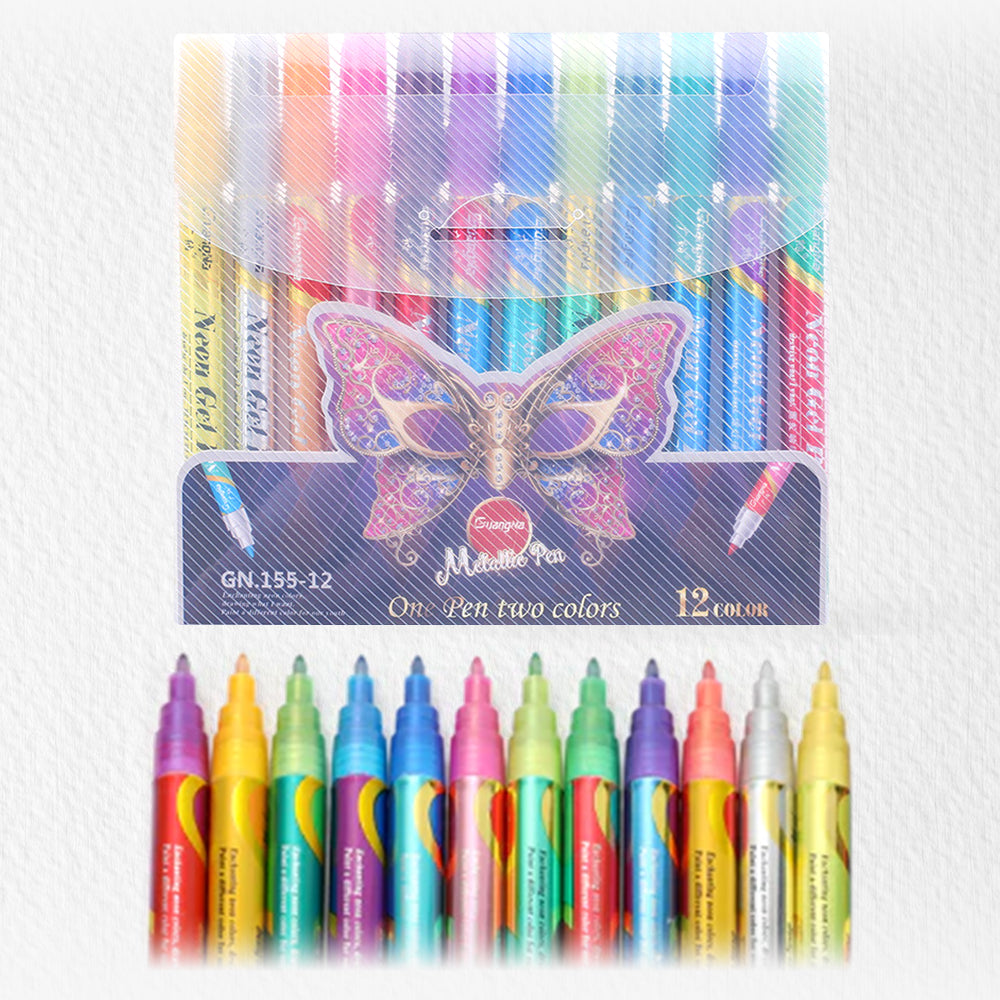 Eilisra Superior Metallic Glitter Double Color Marker