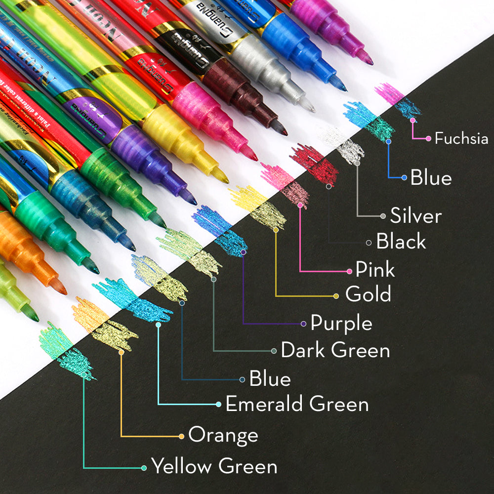 Eilisra Superior Metallic Glitter Double Color Marker
