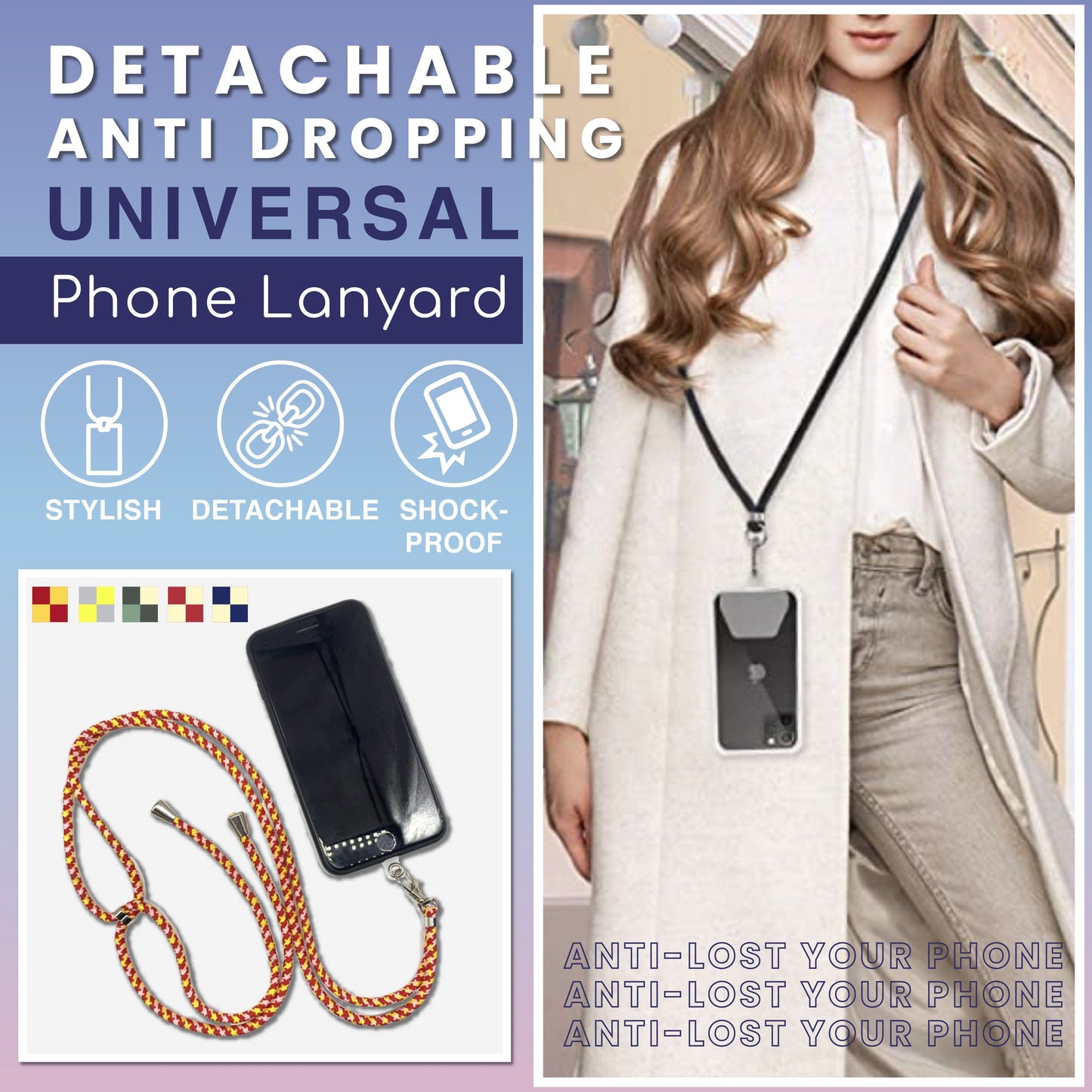 Detachable Anti Dropping Universal Phone Lanyard 1688