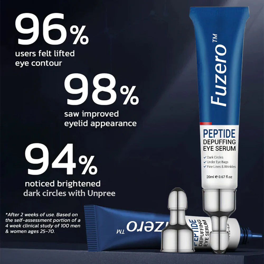 ✅Official Store | Fuzero™ PEPTIDE Depuffing Eye Serum👨‍⚕️FDA Approved✅Reduce Puffiness & Dark Circles, Reduce Fine Lines & Wrinkles, Support Collagen Production🔥LAST DAY SALE 80% OFF🔥