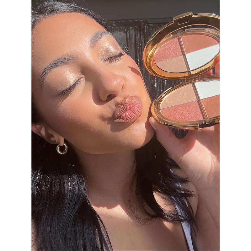 🎀 Last 3 hours 60% off⏰𝐄𝐲𝐞 & 𝐂𝐡𝐞𝐞𝐤 𝐏𝐚𝐥𝐞𝐭𝐭𝐞 - Eyeshadow and Highlighter Makeup (with Detachable Brush)