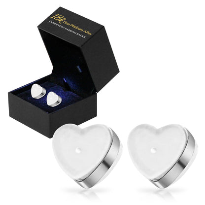Eilisra 18K Titan Platinum Alloy Lymphvitic Earring Backs
