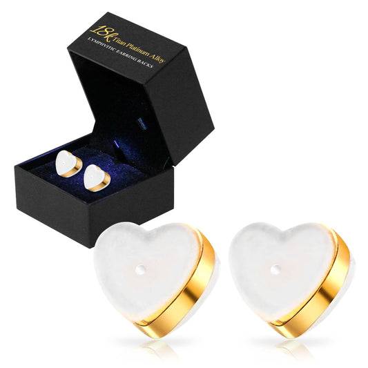 Eilisra 18K Titan Platinum Alloy Lymphvitic Earring Backs