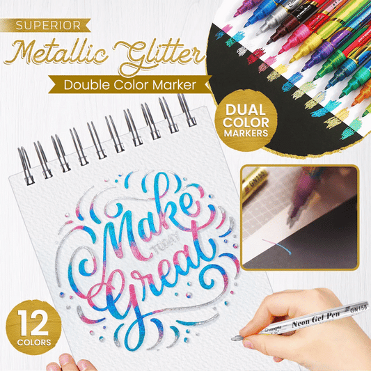 Eilisra Superior Metallic Glitter Double Color Marker