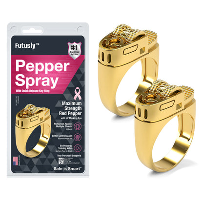 Futusly™ Speederupt 30 Bursts Pepper Spray Ring